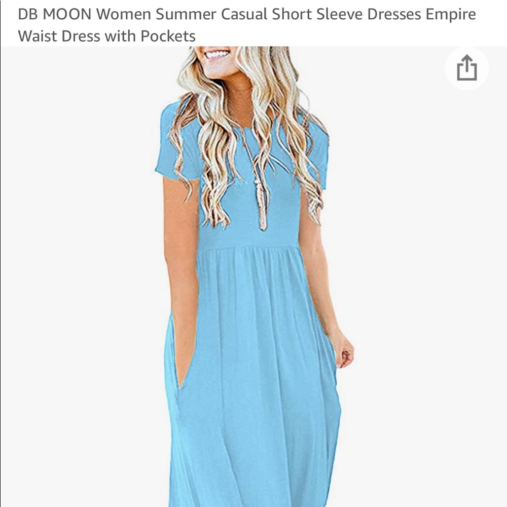 Summer Casual Short Sleeve Dress with Pockets